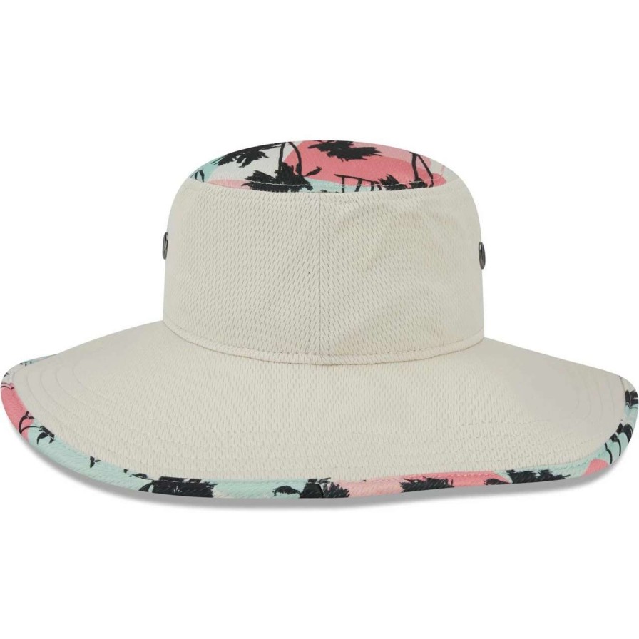 Team * | Men'S Los Angeles Angels New Era Natural Retro Beachin' Bucket Hat