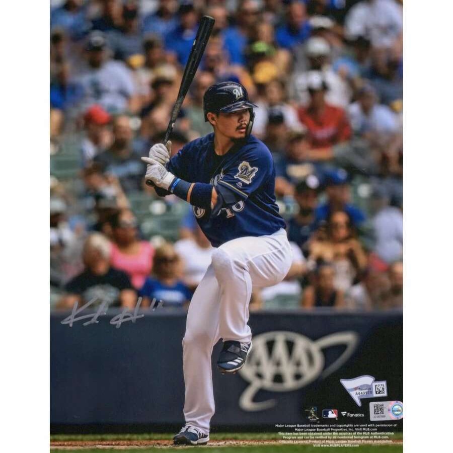 Collectibles & Memorabilia * | Autographed Milwaukee Brewers Keston Hiura Fanatics Authentic 8 X 10 Hitting Photograph