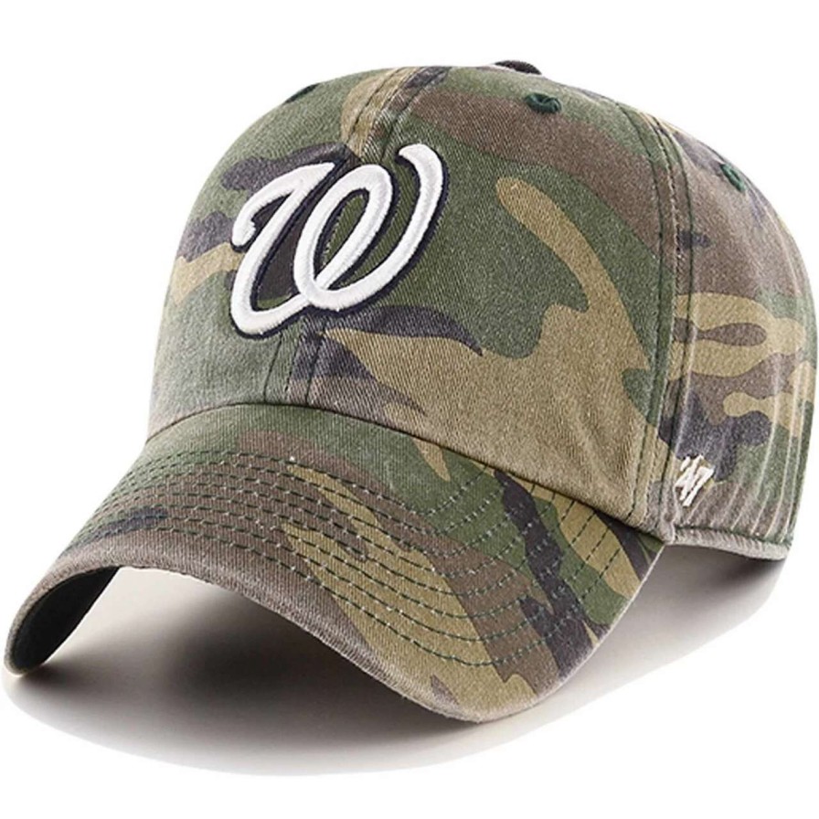 Team * | Men'S Washington Nationals '47 Camo Team Clean Up Adjustable Hat