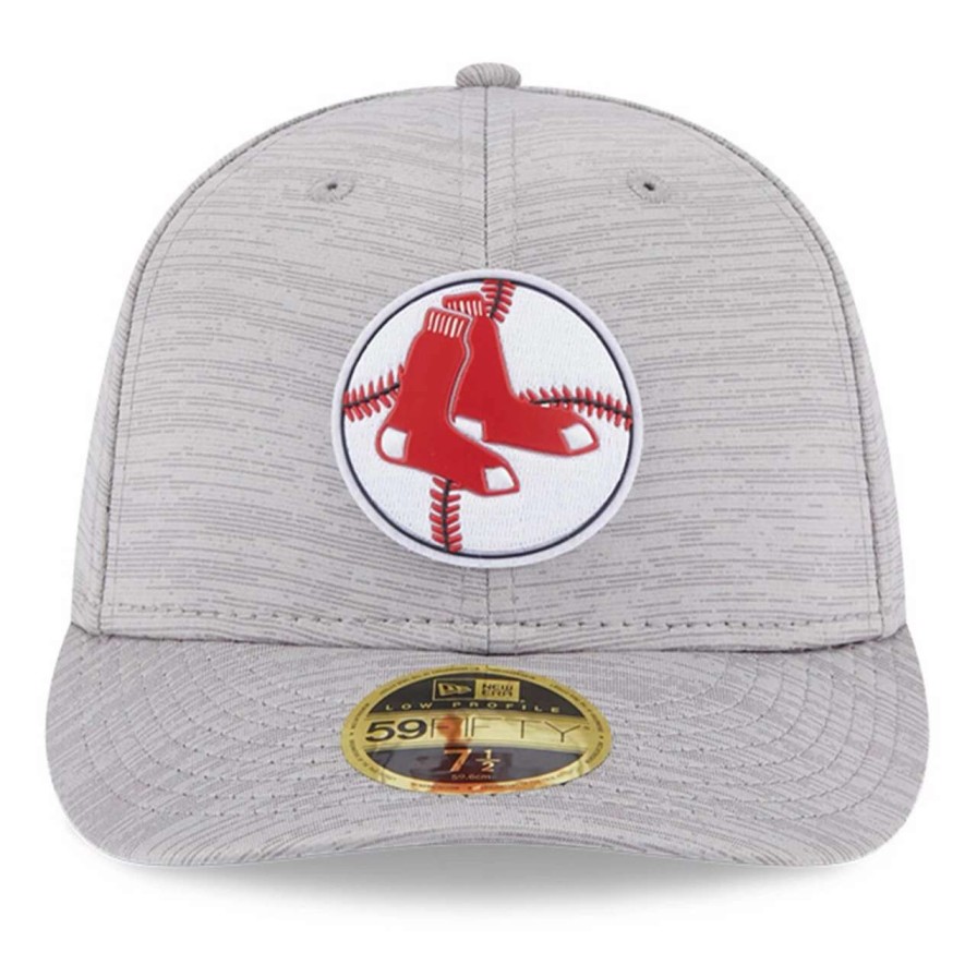 Team * | Men'S Boston Red Sox New Era Gray 2023 Clubhouse Low Profile 59Fifty Fitted Hat