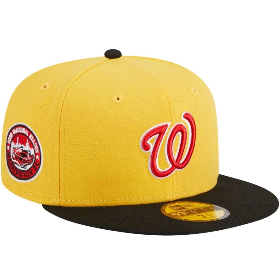 Team * | Men'S Washington Nationals New Era Yellow/Black Grilled 59Fifty Fitted Hat