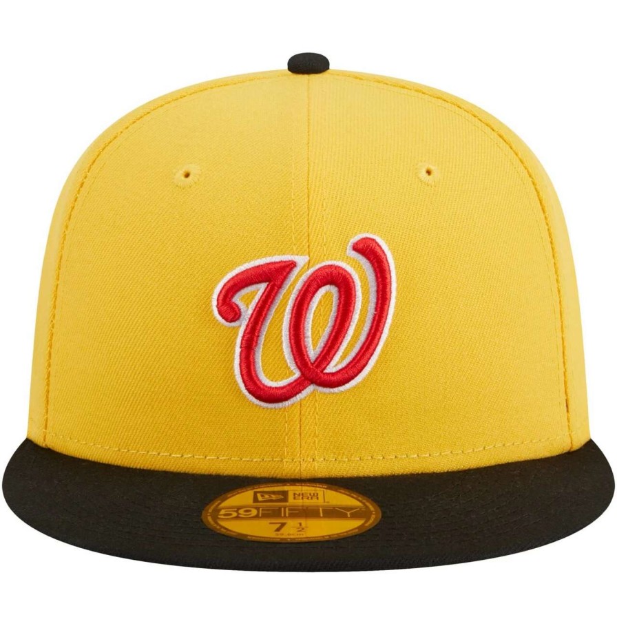 Team * | Men'S Washington Nationals New Era Yellow/Black Grilled 59Fifty Fitted Hat