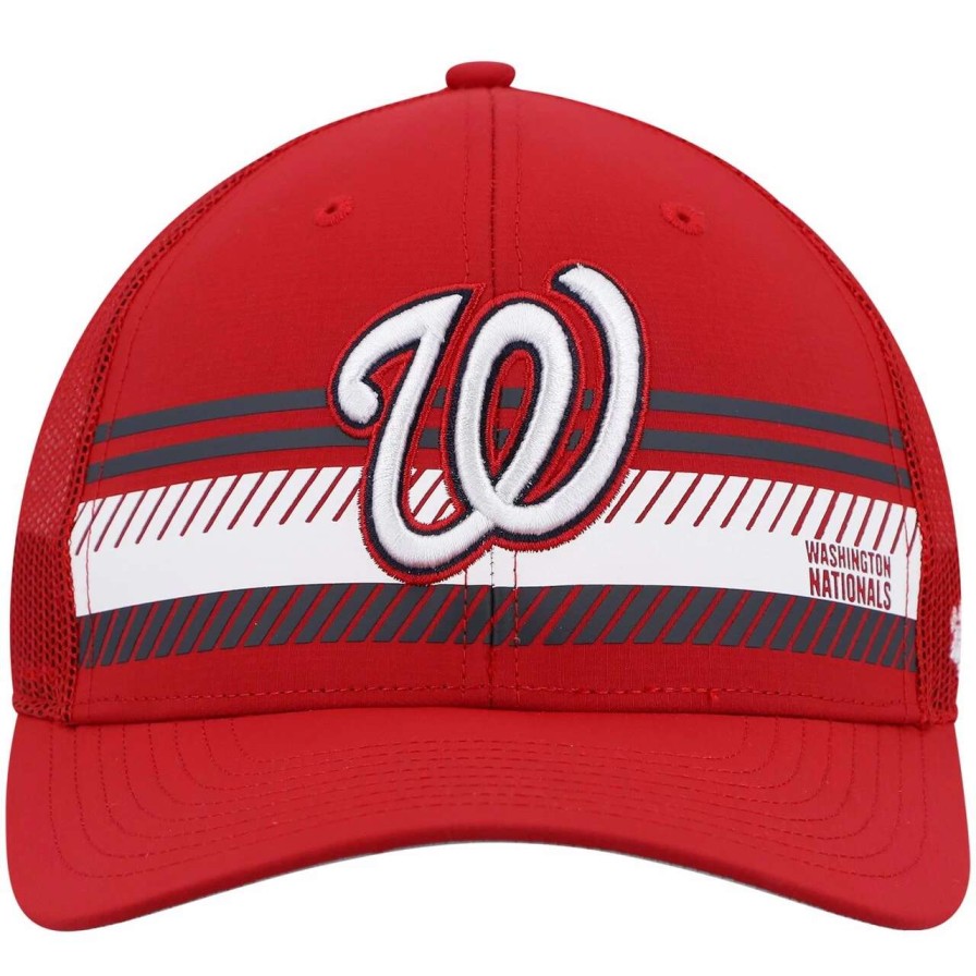 Team * | Men'S Washington Nationals '47 Red Cumberland Trucker Snapback Hat