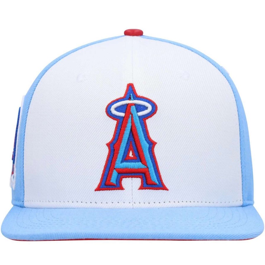 Team * | Men'S Los Angeles Angels Pro Standard White/Light Blue Blue Raspberry Ice Cream Drip Snapback Hat