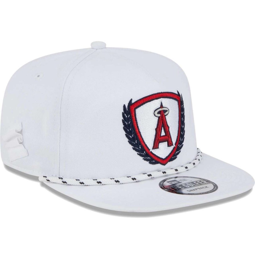 Team * | Men'S Los Angeles Angels New Era White Golfer Tee 9Fifty Snapback Hat