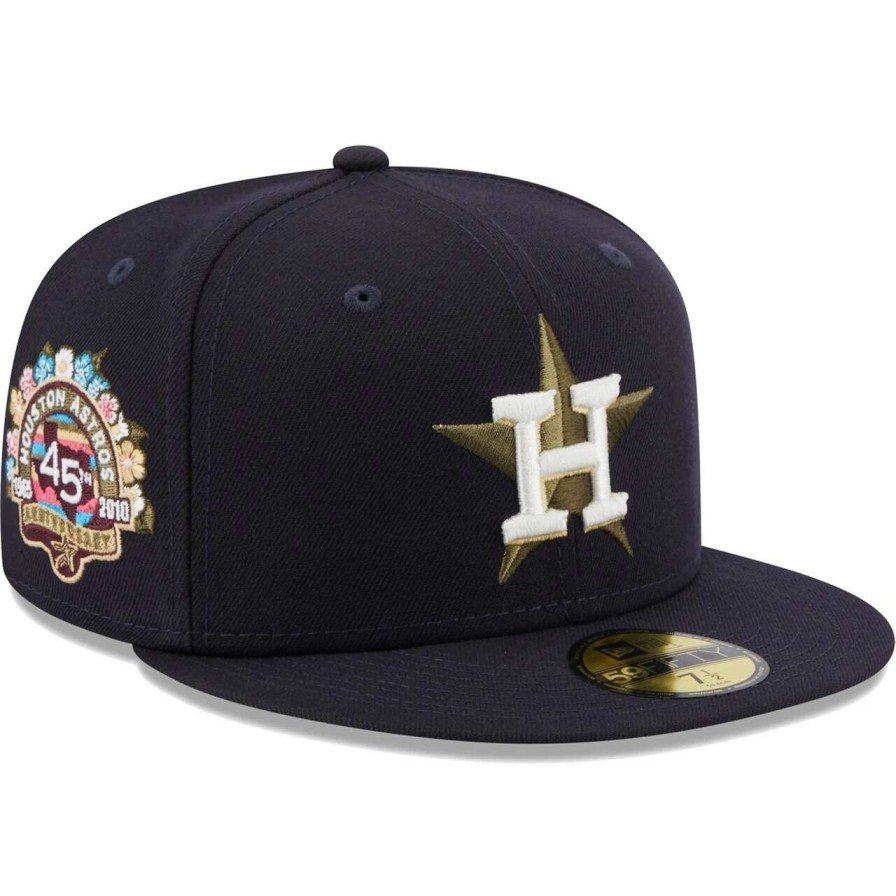 Team * | Men'S Houston Astros New Era Navy 45Th Anniversary Spring Training Botanical 59Fifty Fitted Hat