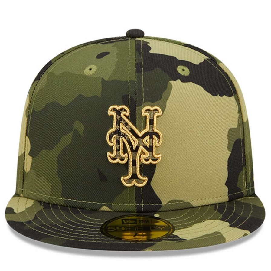 Team * | Men'S New York Mets New Era Camo 2022 Armed Forces Day On-Field 59Fifty Fitted Hat