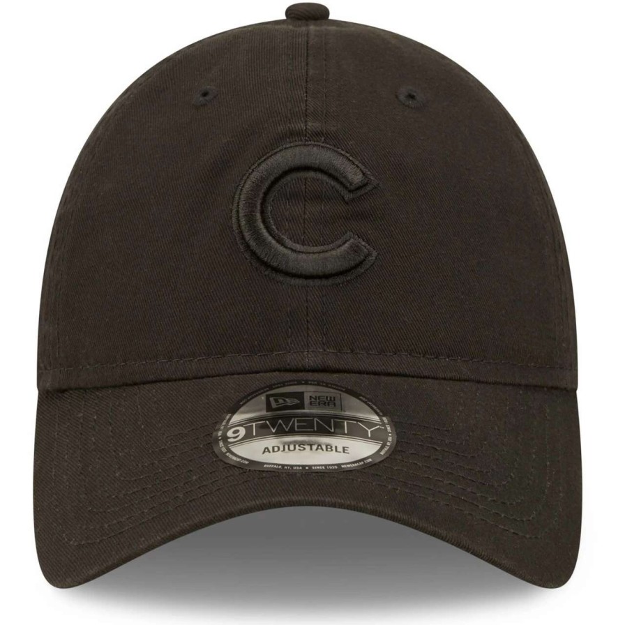 Team * | Men'S Chicago Cubs New Era Black On Black Core Classic 2.0 9Twenty Adjustable Hat