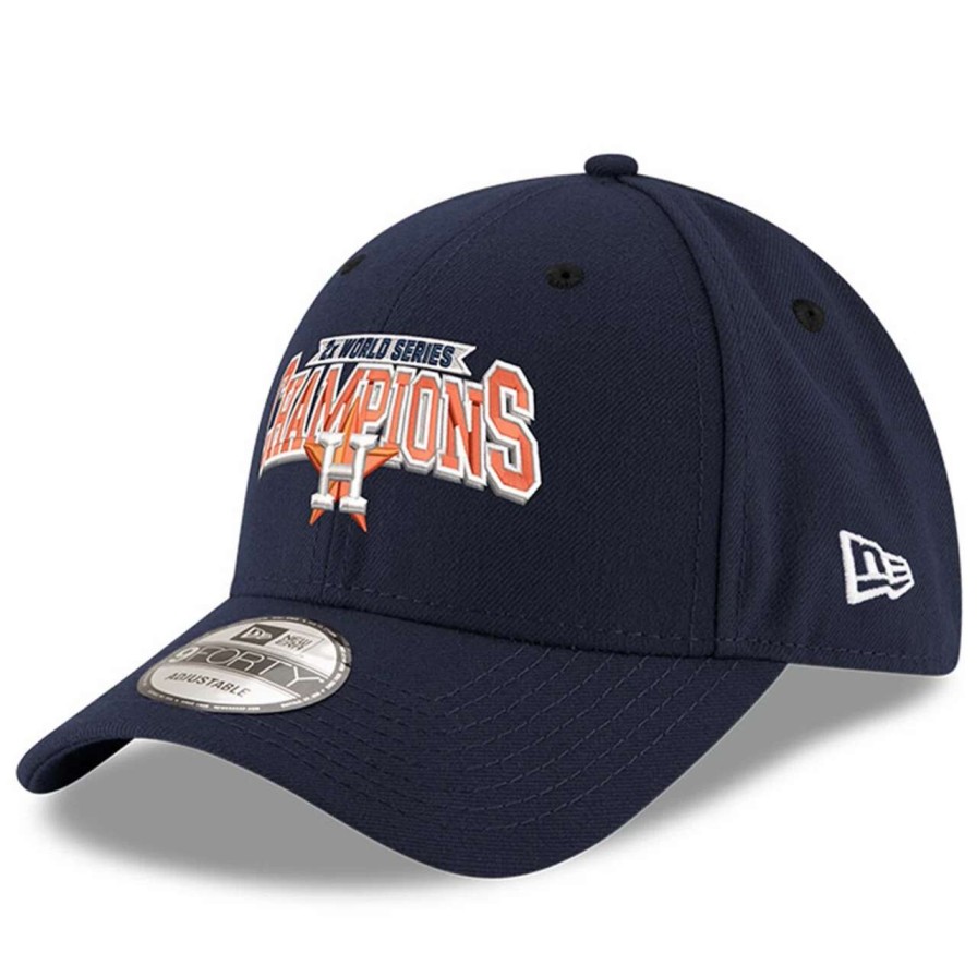 Team * | Men'S Houston Astros New Era Navy Two-Time World Series Champions 9Forty Adjustable Hat