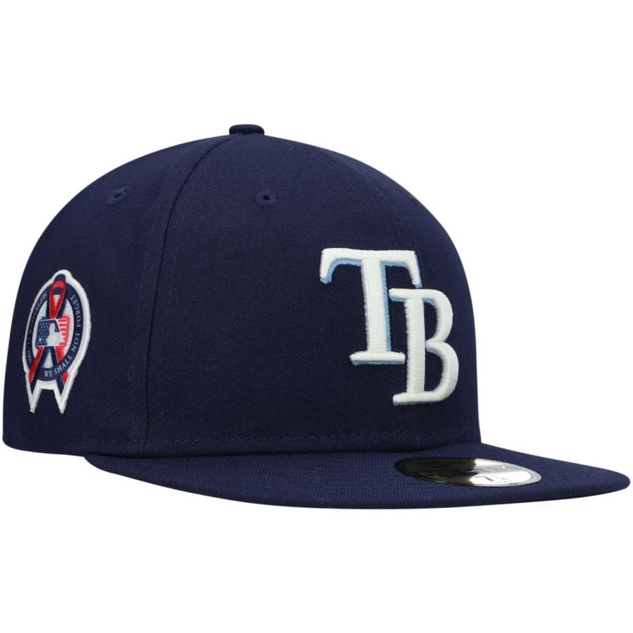 Team * | Men'S Tampa Bay Rays New Era Navy 9/11 Memorial Side Patch 59Fifty Fitted Hat