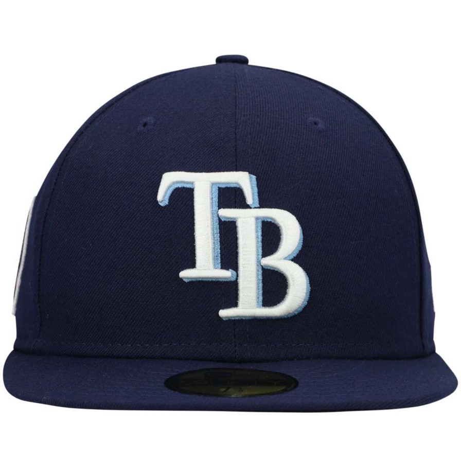 Team * | Men'S Tampa Bay Rays New Era Navy 9/11 Memorial Side Patch 59Fifty Fitted Hat