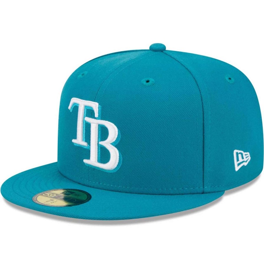 Team * | Men'S Tampa Bay Rays New Era Turquoise 59Fifty Fitted Hat