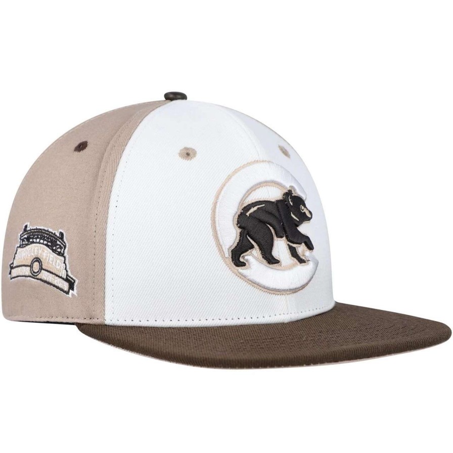 Team * | Men'S Chicago Cubs Pro Standard White/Brown Chocolate Ice Cream Drip Snapback Hat