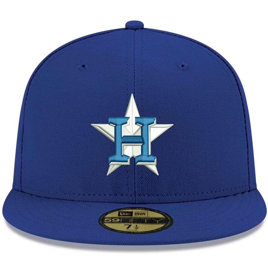 Team * | Men'S Houston Astros New Era Royal White Logo 59Fifty Fitted Hat