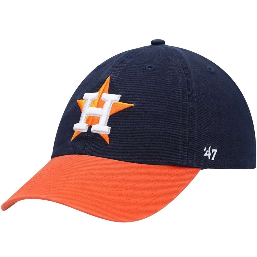 Team * | Men'S Houston Astros '47 Navy/Orange Road Clean Up Adjustable Hat