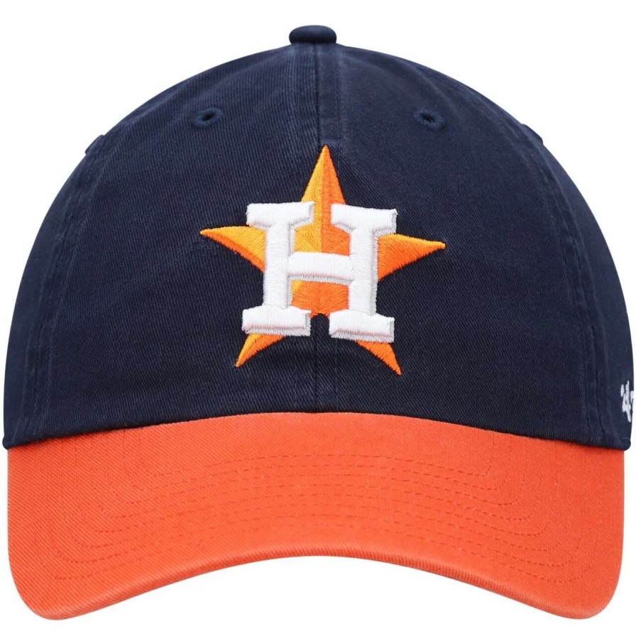 Team * | Men'S Houston Astros '47 Navy/Orange Road Clean Up Adjustable Hat