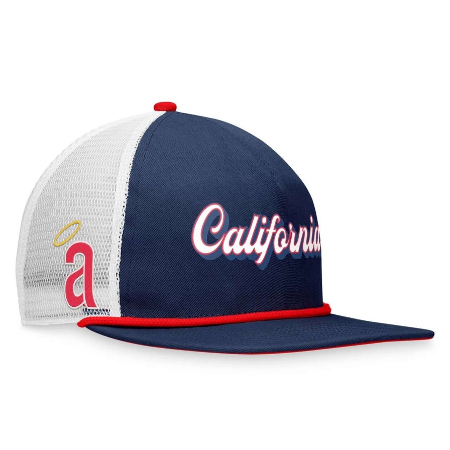 Team * | Men'S California Angels Fanatics Branded Navy Heritage Golfer Snapback Hat