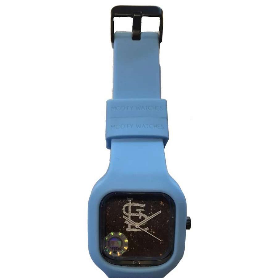 Collectibles & Memorabilia * | St. Louis Cardinals Baby Blue Band Unisex Modify Watch With Authenticated Game-Used Dirt