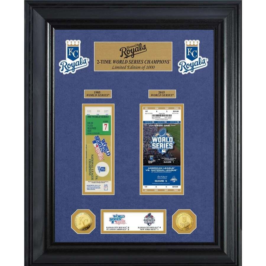 Collectibles & Memorabilia * | Kansas City Royals Highland Mint 18 X 22 2-Time World Series Champions Deluxe Coin & Ticket Collection Photo Mint