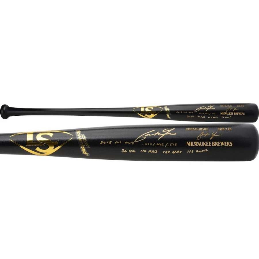 Collectibles & Memorabilia * | Autographed Milwaukee Brewers Christian Yelich Fanatics Authentic Louisville Slugger Game Model Bat With Multiple 2018 Stat Inscriptions Limited Edition Of 22