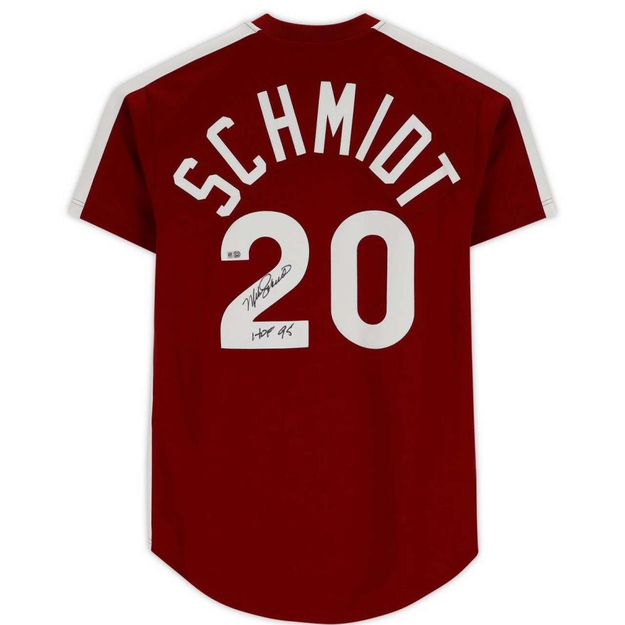 Collectibles & Memorabilia * | Autographed Philadelphia Phillies Mike Schmidt Fanatics Authentic Mitchell & Ness Authentic Maroon 1979 Jersey With "Hof 95" Inscription