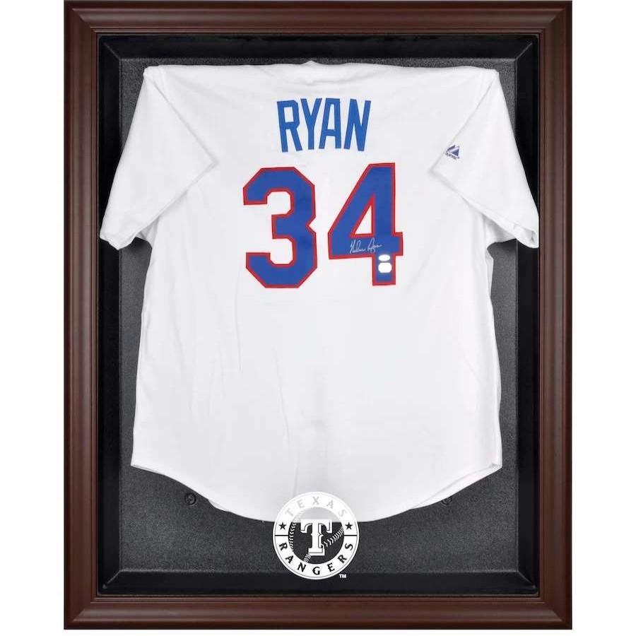 Collectibles & Memorabilia * | Texas Rangers Fanatics Authentic Brown Framed Logo Jersey Display Case