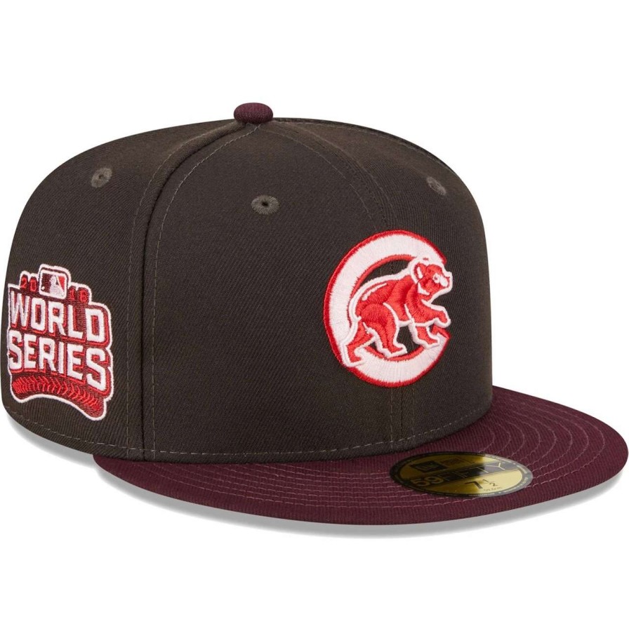 Team * | Men'S Chicago Cubs New Era Brown/Maroon Chocolate Strawberry 59Fifty Fitted Hat