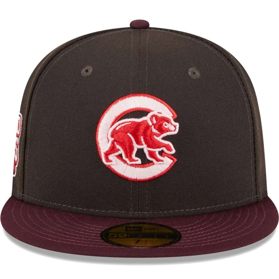 Team * | Men'S Chicago Cubs New Era Brown/Maroon Chocolate Strawberry 59Fifty Fitted Hat