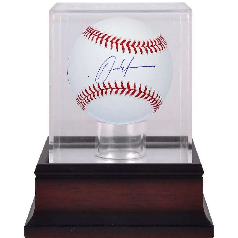 Collectibles & Memorabilia * | Autographed St. Louis Cardinals Carlos Martinez Fanatics Authentic Baseball & Mahogany Baseball Display Case