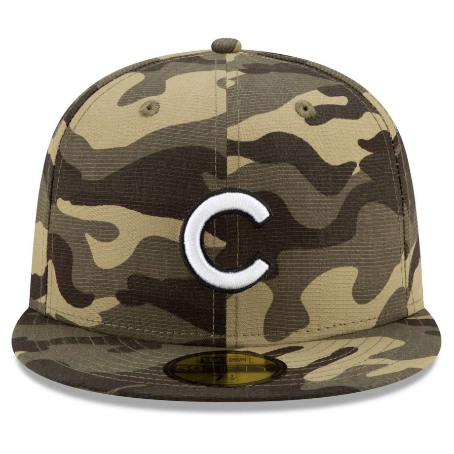 Team * | Men'S Chicago Cubs New Era Camo 2021 Armed Forces Day On-Field 59Fifty Fitted Hat