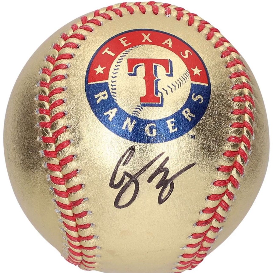 Collectibles & Memorabilia * | Autographed Texas Rangers Corey Seager Fanatics Authentic Gold Leather Baseball