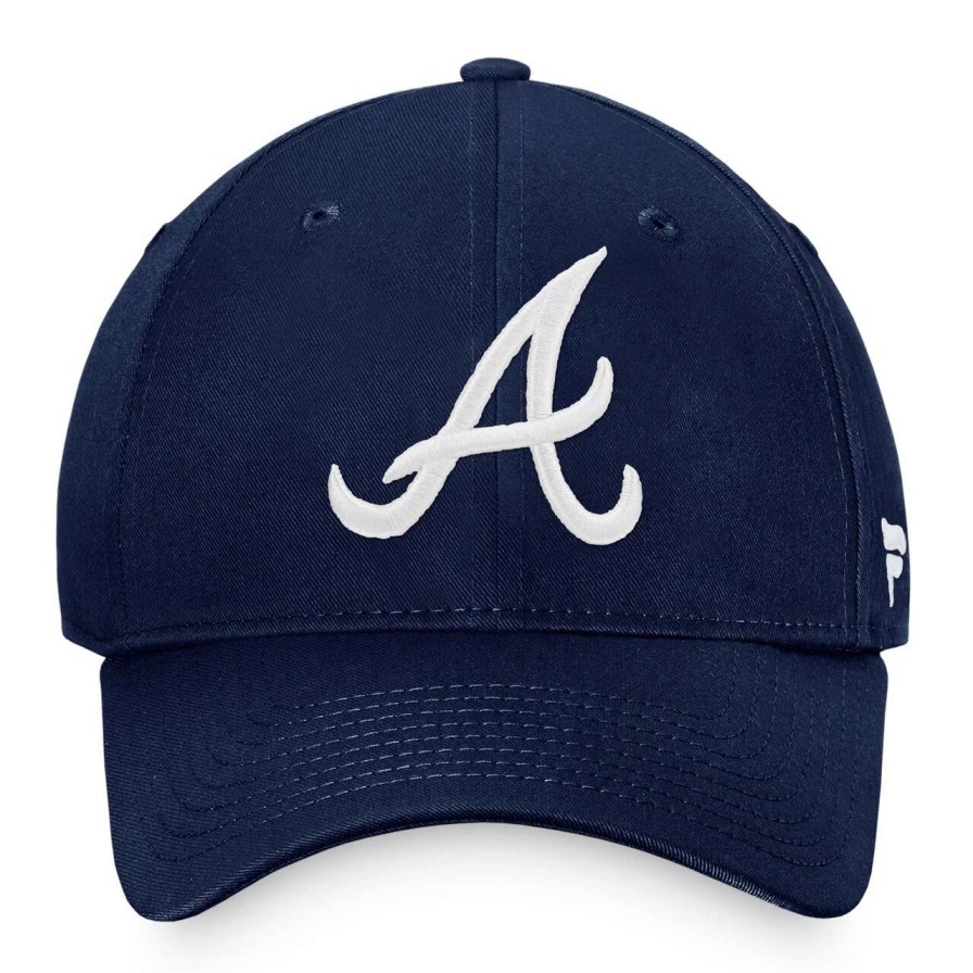 Team * | Men'S Atlanta Braves Fanatics Branded Navy Core Adjustable Hat