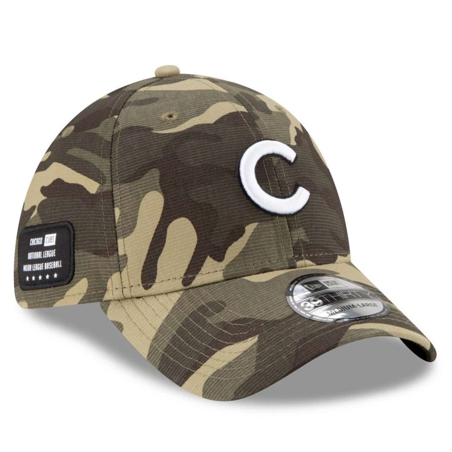 Team * | Men'S Chicago Cubs New Era Camo 2021 Armed Forces Day 39Thirty Flex Hat