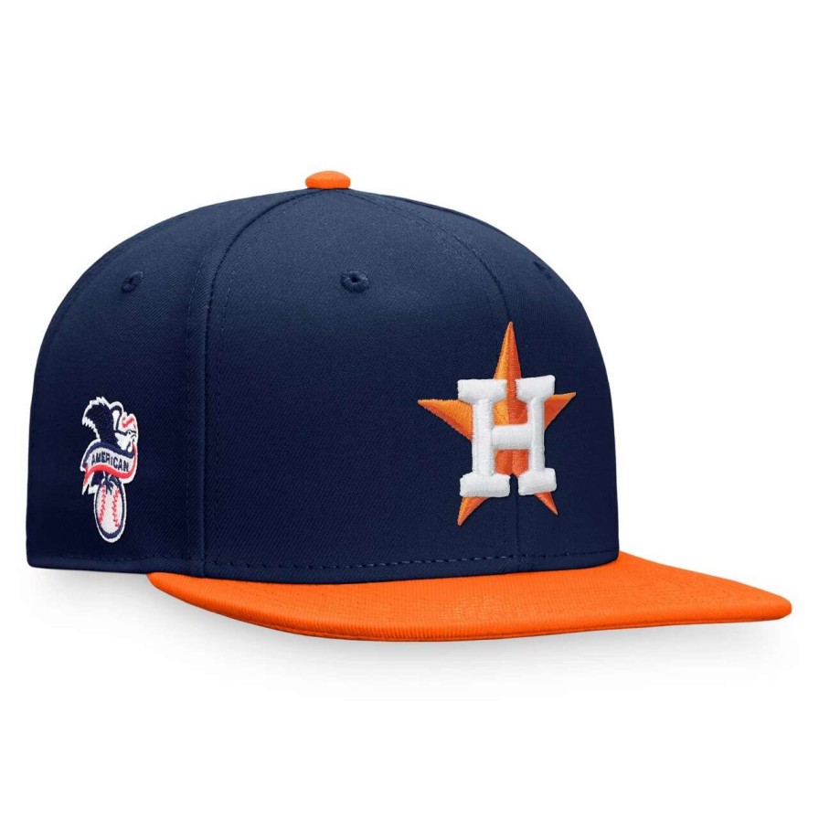 Team * | Men'S Houston Astros Fanatics Branded Navy/Orange Fundamental Two-Tone Snapback Hat