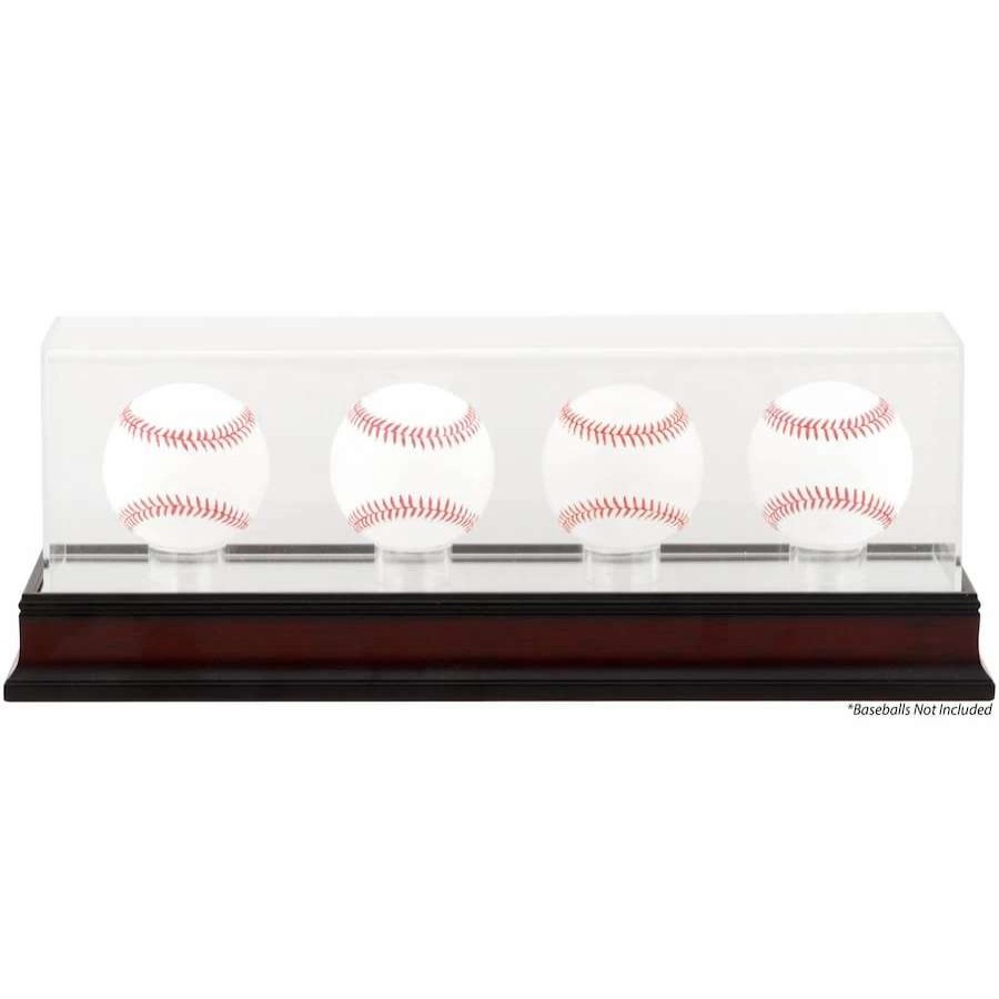 Collectibles & Memorabilia * | Fanatics Authentic Antique Mahogany Four Baseball Display Case