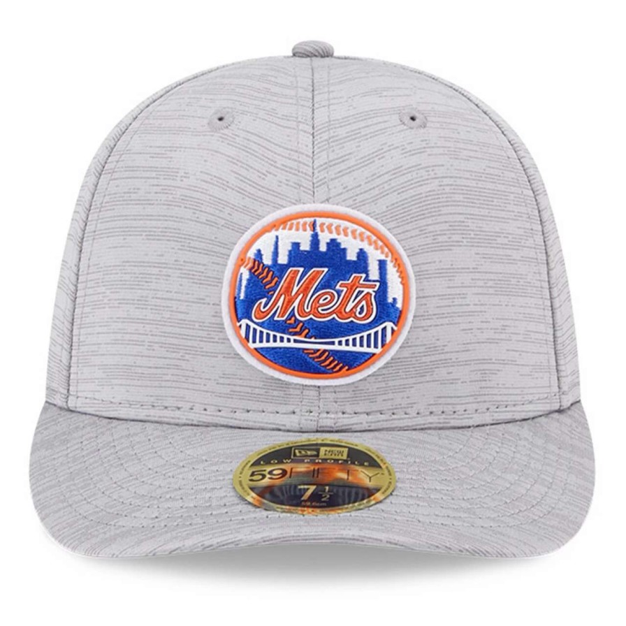 Team * | Men'S New York Mets New Era Gray 2023 Clubhouse Low Profile 59Fifty Fitted Hat