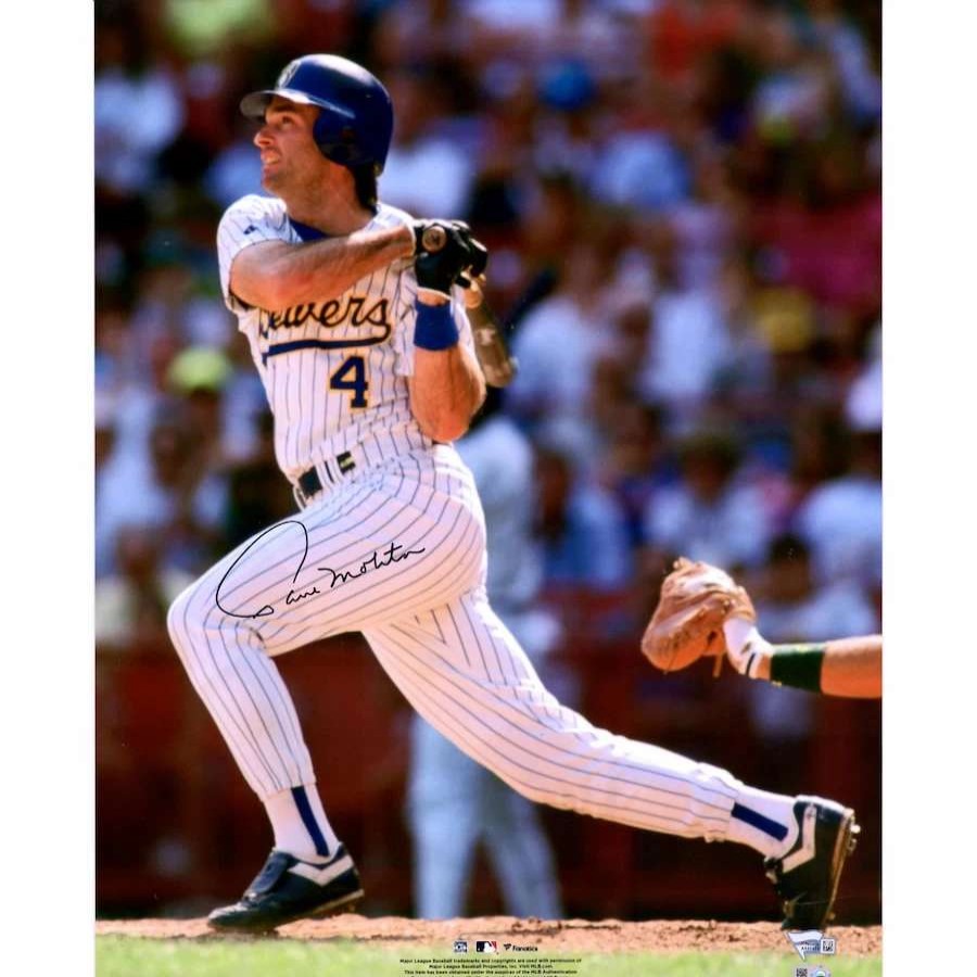 Collectibles & Memorabilia * | Autographed Milwaukee Brewers Paul Molitor Fanatics Authentic 16 X 20 Hitting Photograph