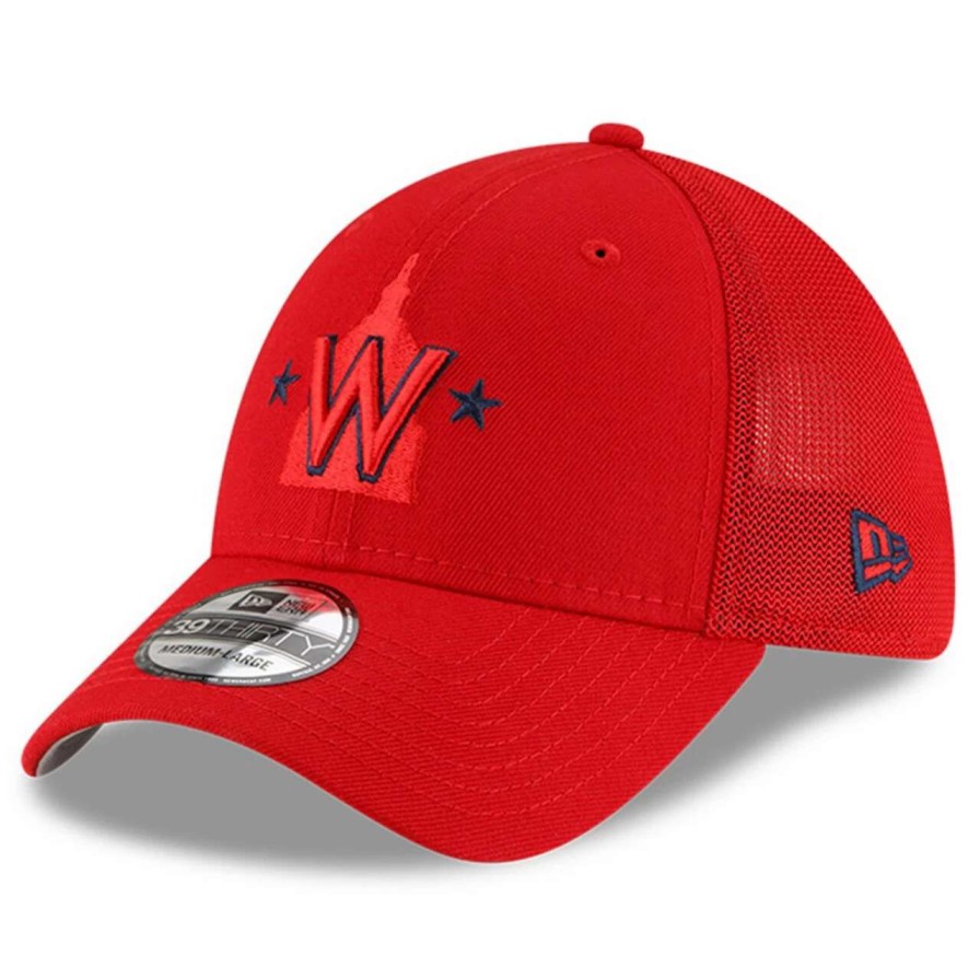 Team * | Youth Washington Nationals New Era Red 2023 Batting Practice 39Thirty Flex Hat