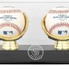 Collectibles & Memorabilia * | Milwaukee Brewers Fanatics Authentic Gold Glove Double Baseball 2020-Present Logo Display Case