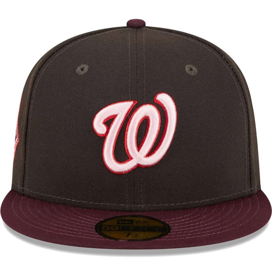 Team * | Men'S Washington Nationals New Era Brown/Maroon Chocolate Strawberry 59Fifty Fitted Hat