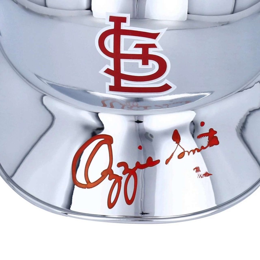 Collectibles & Memorabilia * | Autographed St. Louis Cardinals Ozzie Smith Fanatics Authentic Chrome Logo Mini Batting Helmet