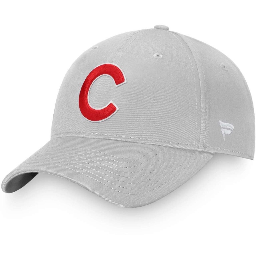 Team * | Men'S Chicago Cubs Fanatics Branded Gray Core Snapback Hat