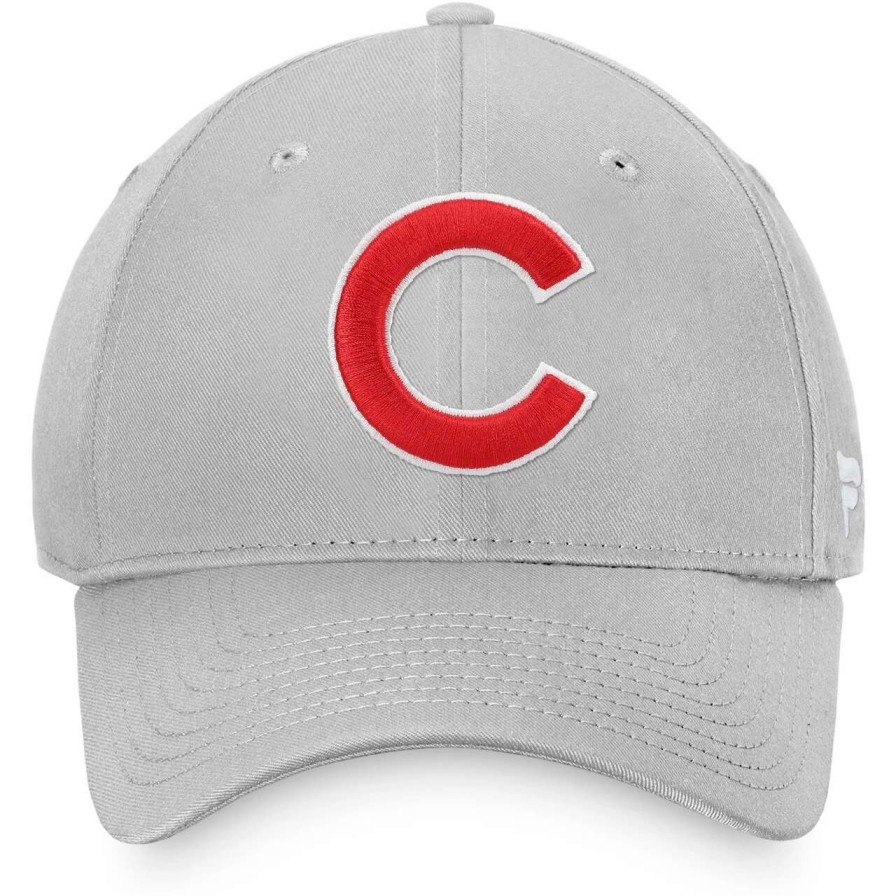 Team * | Men'S Chicago Cubs Fanatics Branded Gray Core Snapback Hat