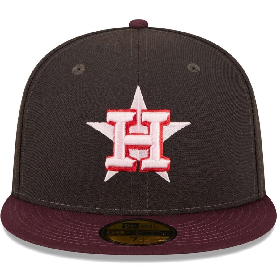 Team * | Men'S Houston Astros New Era Brown/Maroon Chocolate Strawberry 59Fifty Fitted Hat