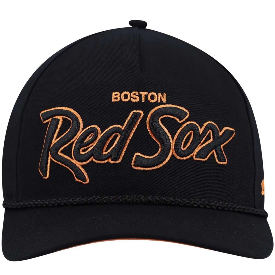 Team * | Men'S Boston Red Sox '47 Black Mango Undervisor Hitch Snapback Hat