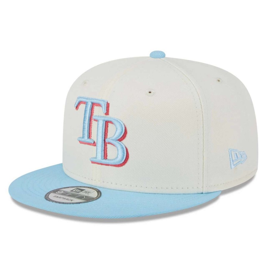 Team * | Men'S Tampa Bay Rays New Era White/Light Blue Spring Basic Two-Tone 9Fifty Snapback Hat