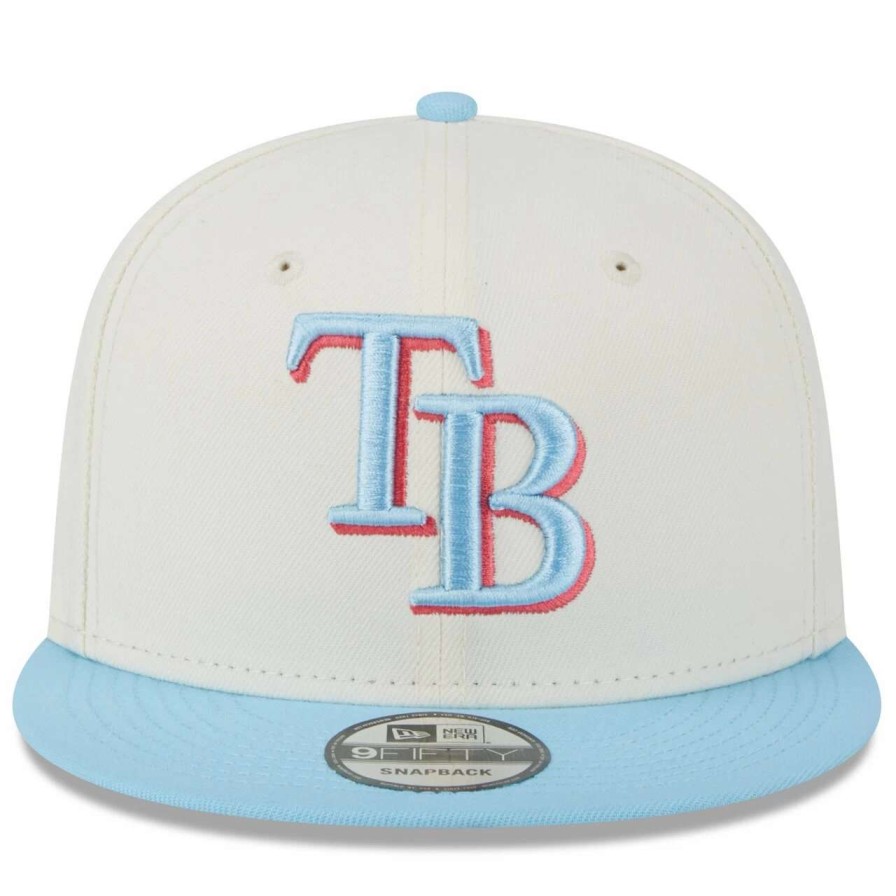 Team * | Men'S Tampa Bay Rays New Era White/Light Blue Spring Basic Two-Tone 9Fifty Snapback Hat