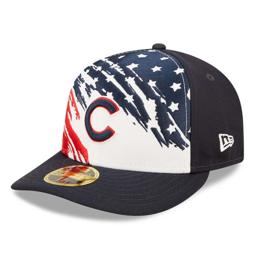 Team * | Men'S Chicago Cubs New Era Navy 2022 4Th Of July Low Profile 59Fifty Fitted Hat