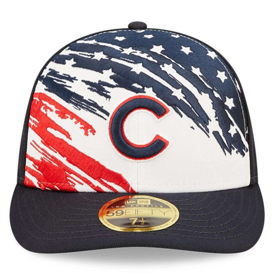 Team * | Men'S Chicago Cubs New Era Navy 2022 4Th Of July Low Profile 59Fifty Fitted Hat