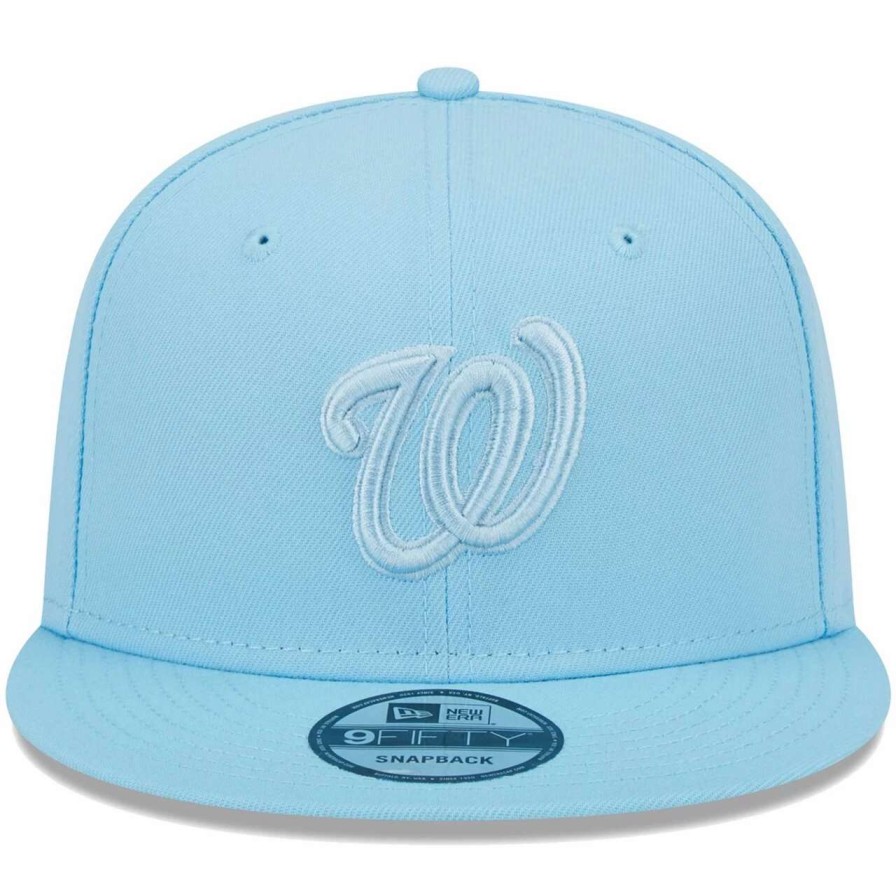 Team * | Men'S Washington Nationals New Era Light Blue Spring Color Basic 9Fifty Snapback Hat